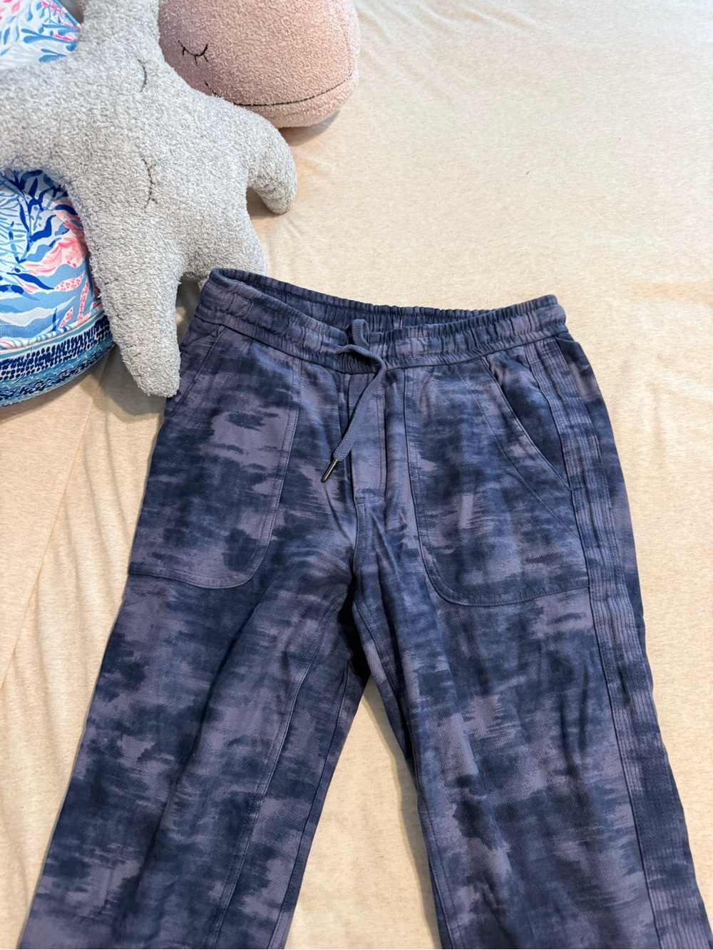 Athleta Navy Tie-Dye Joggers